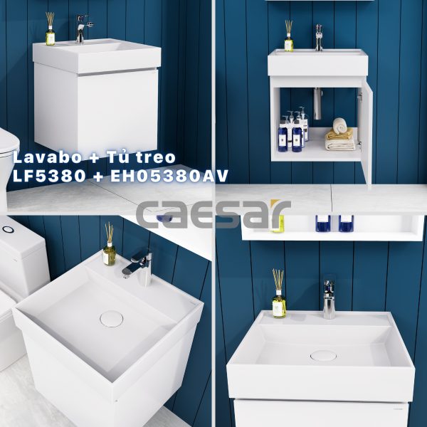 Ảnh công trình thực tế Bộ tủ lavabo Caesar LF5380/EH05380AV