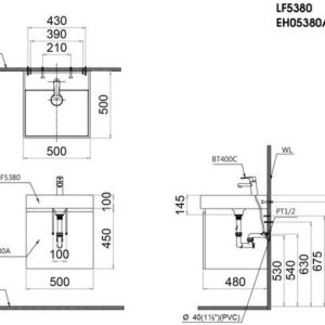 Ảnh công trình thực tế Bộ tủ lavabo Caesar LF5380/EH05380AV