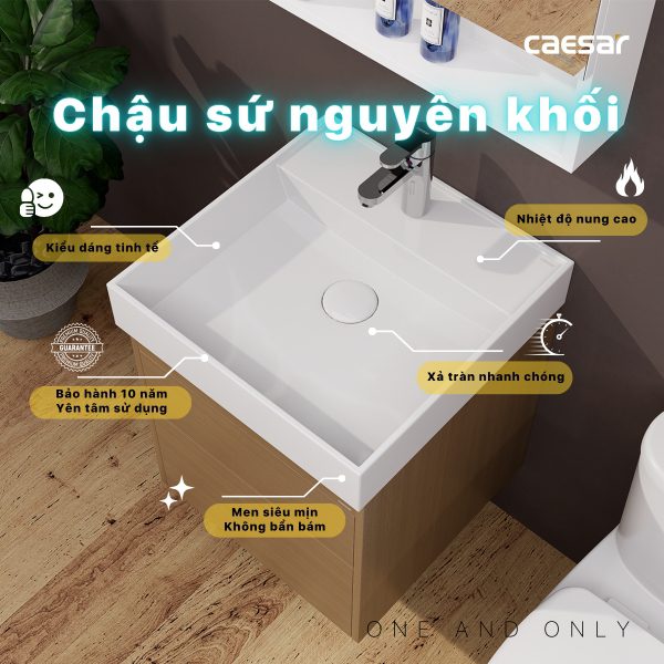 Ảnh công trình thực tế Bộ tủ lavabo Caesar LF5380/EH05380DWV