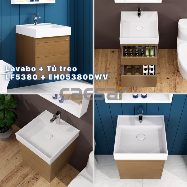 Ảnh công trình thực tế Bộ tủ lavabo Caesar LF5380/EH05380DWV