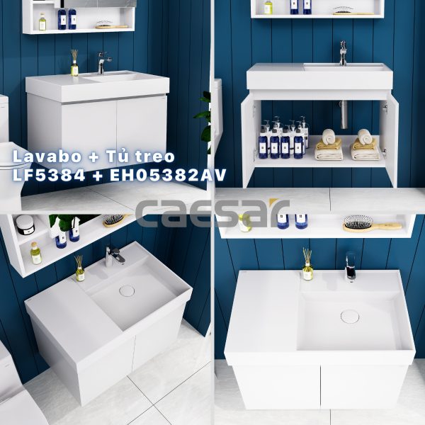 Ảnh công trình thực tế Bộ tủ lavabo Caesar LF5384/EH05382AV
