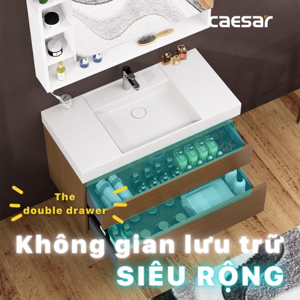 Ảnh công trình thực tế Bộ tủ lavabo Caesar LF5386/EH05386DWV