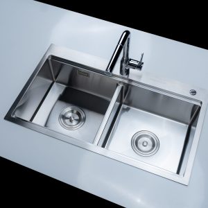 Ảnh công trình thực tế CHẬU RỬA 2 HỘC LIKEN NL785