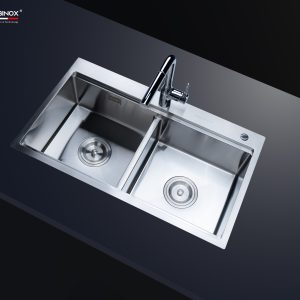 Ảnh công trình thực tế CHẬU RỬA 2 HỘC LIKEN NL785