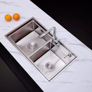 Ảnh công trình thực tế CHẬU RỬA 2 HỘC LIKEN NL786