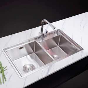 Ảnh công trình thực tế CHẬU RỬA 2 HỘC LIKEN NL786