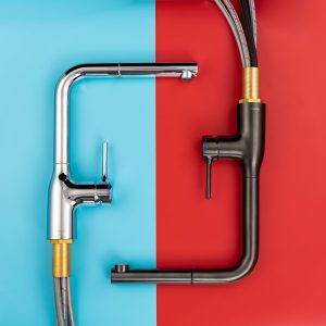 Ảnh công trình thực tế VÒI Rửa Bát DÂY RÚT NÓNG LẠNH MANIA NB215T