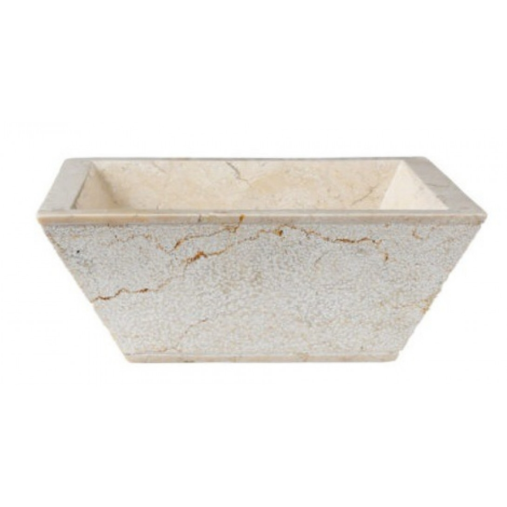 Chậu Rửa Mặt Lavabo Kanly MAR051I Đặt Bàn Đá Marble 400×160 mm