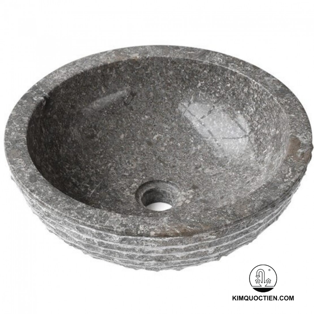 Chậu Rửa Mặt Lavabo Kanly MAR14BI Đặt Bàn Đá Marble Tự Nhiên 400×150 mm