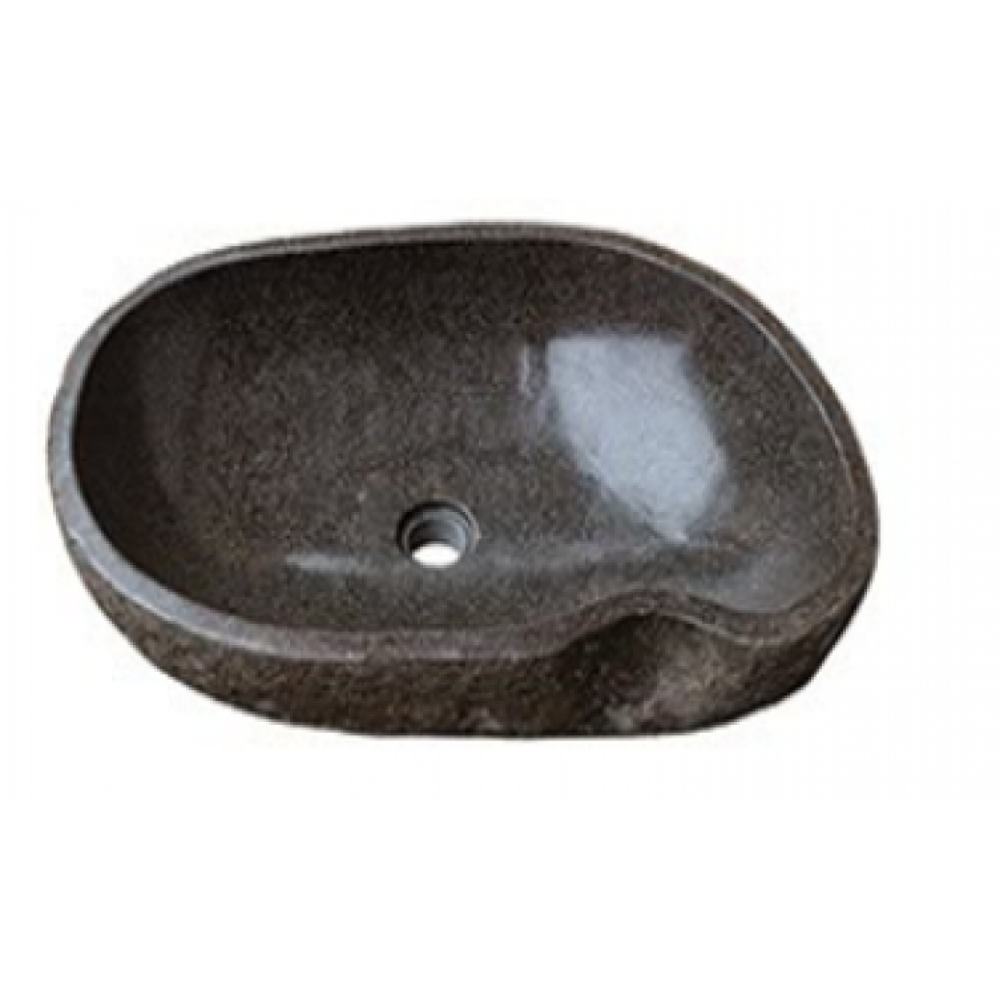 Chậu Rửa Mặt Lavabo Kanly MAR15BI Đặt Bàn Đá Cuội 600×420 mm