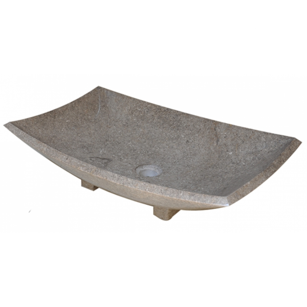 Chậu Rửa Mặt Lavabo Kanly MAR24I Đặt Bàn Đá Marble 600x400mm