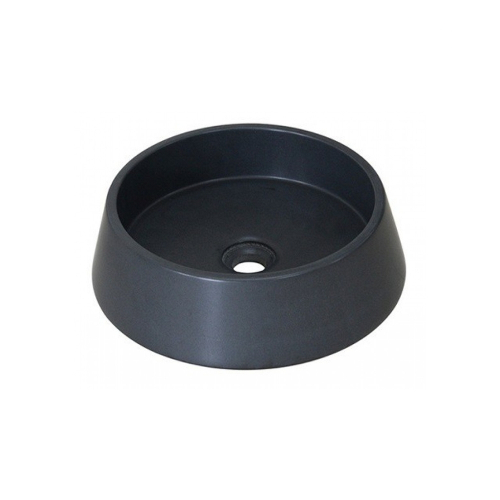 Chậu Rửa Mặt Lavabo Kanly MAR42V Đặt Bàn Đá Tự Nhiên Màu Đen 400×120 mm