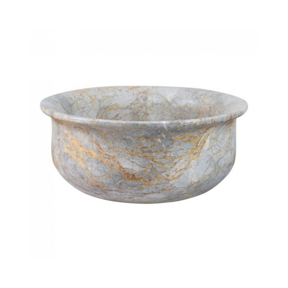 Ảnh công trình thực tế Chậu Rửa Mặt Lavabo Kanly MAR61V Đặt Bàn Đá Marble 300×130 mm