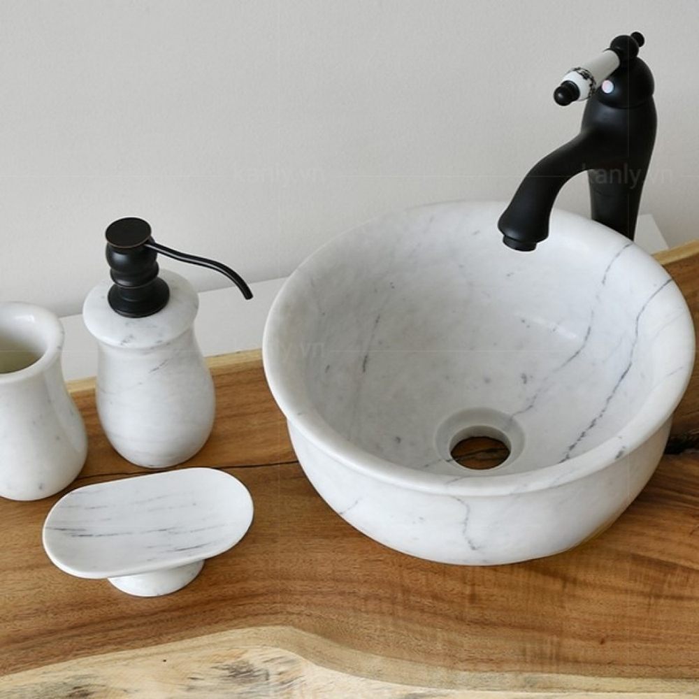 Ảnh công trình thực tế Chậu Rửa Mặt Lavabo Kanly MAR63V Đá Tự Nhiên