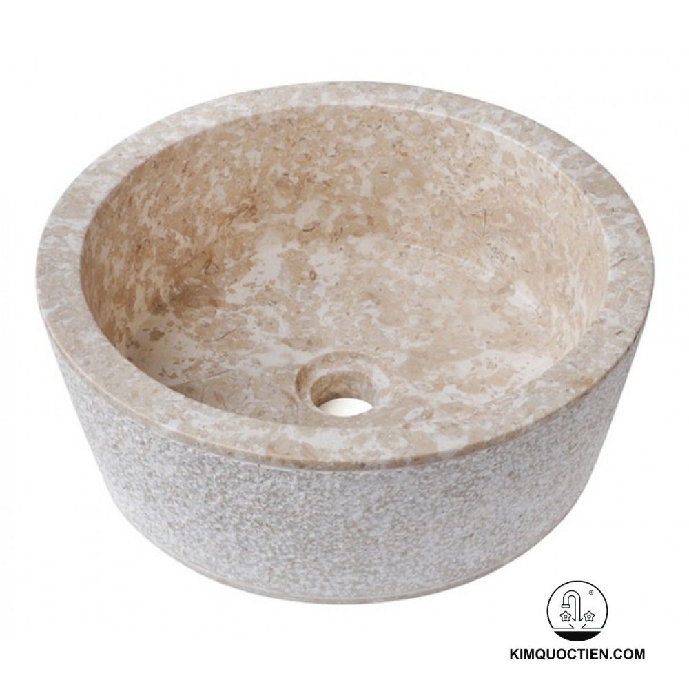 Chậu Rửa Mặt Lavabo Kanly MAR7E1I Đặt Bàn Đá Marble 400×150 mm