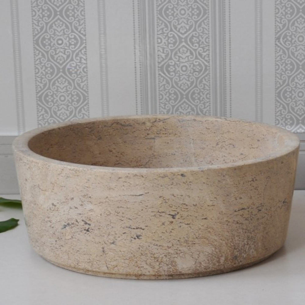 Ảnh công trình thực tế Chậu Rửa Mặt Lavabo Kanly MAR7E4 Đặt Bàn Đá Tự Nhiên 400×150 mm