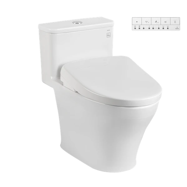 Bồn cầu điện tử TOTO MS857CDW23 1 khối kèm nắp rửa điện tử WASHLET dòng S7 – TCF47360GAA