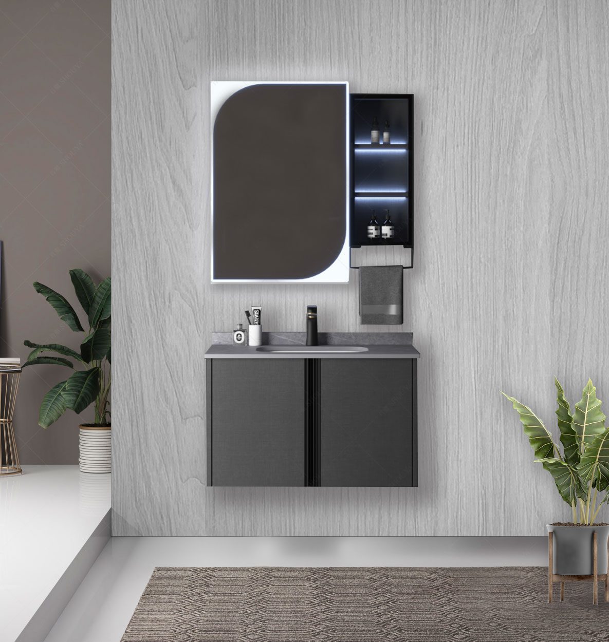 Bộ Tủ Chậu Phòng Tắm MOWOEN MW6602-80 800mm