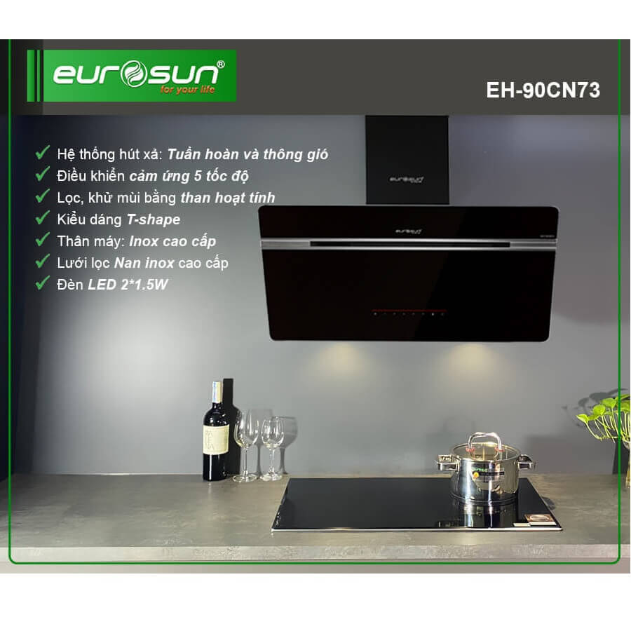 Ảnh công trình thực tế Máy Hút Mùi EUROSUN EH-90CN73 Treo Tường 90cm