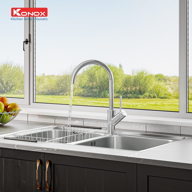 Ảnh công trình thực tế Vòi Rửa Chén KONOX Modo Chrome