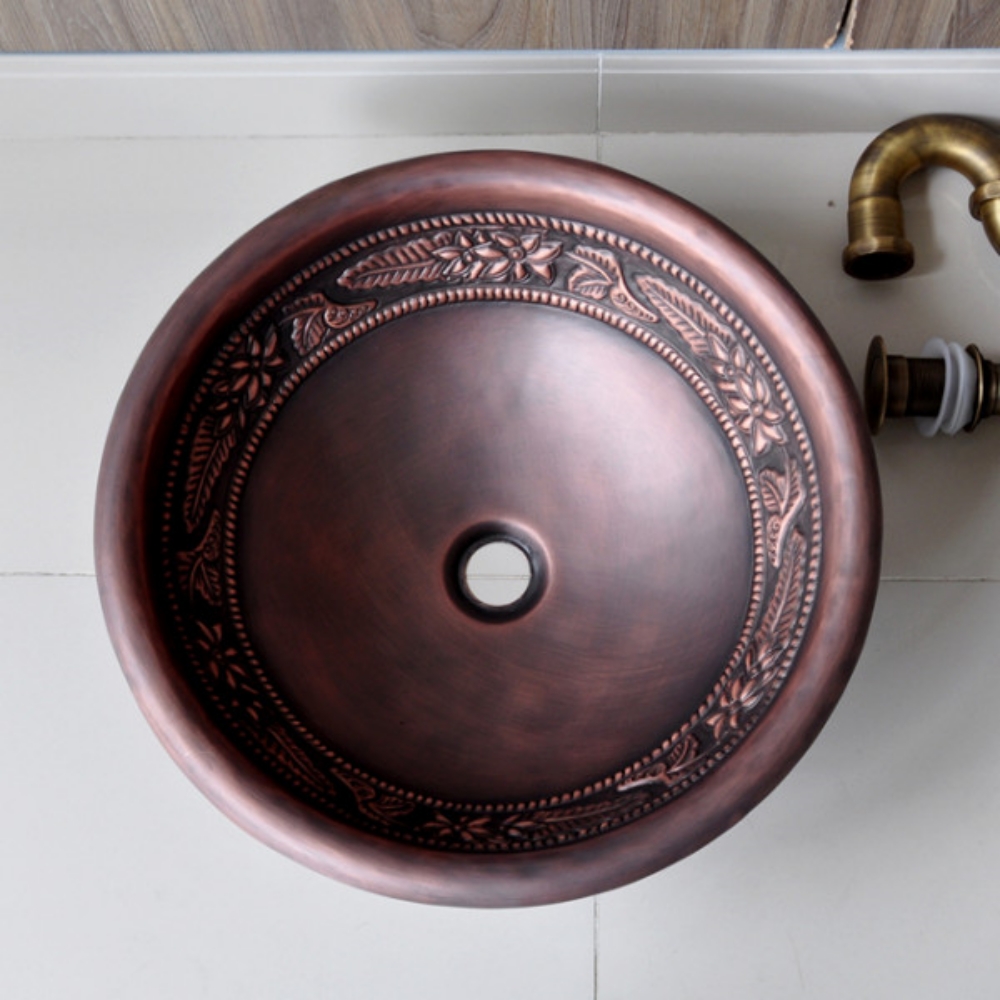 Ảnh công trình thực tế Chậu lavabo đặt bàn Kanly bằng đồng RSC304