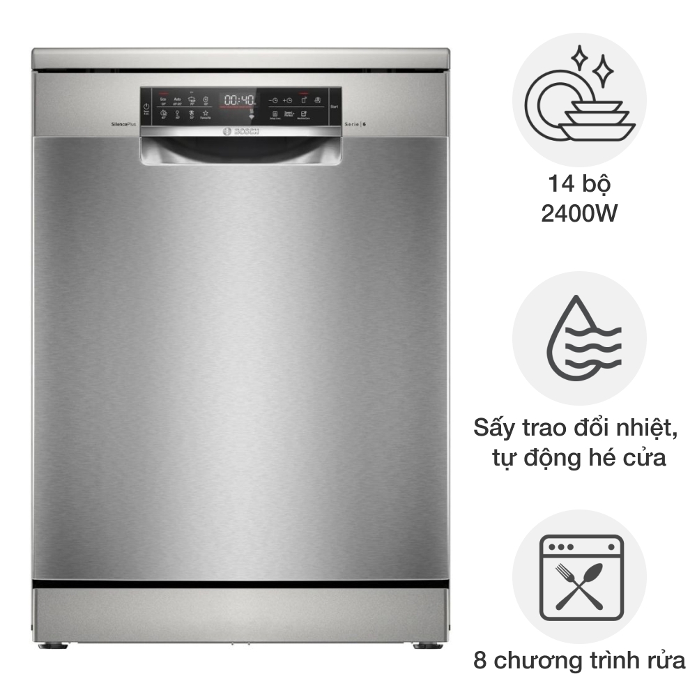 Ảnh công trình thực tế Máy rửa bát độc lập SMS6ECI04E series 6