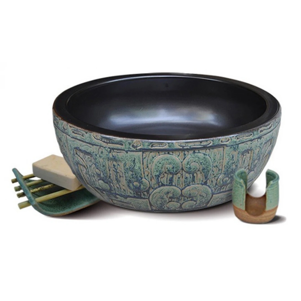 Chậu rửa mặt lavabo Kanly SU014 đặt bàn sứ mỹ thuật 400×150 mm