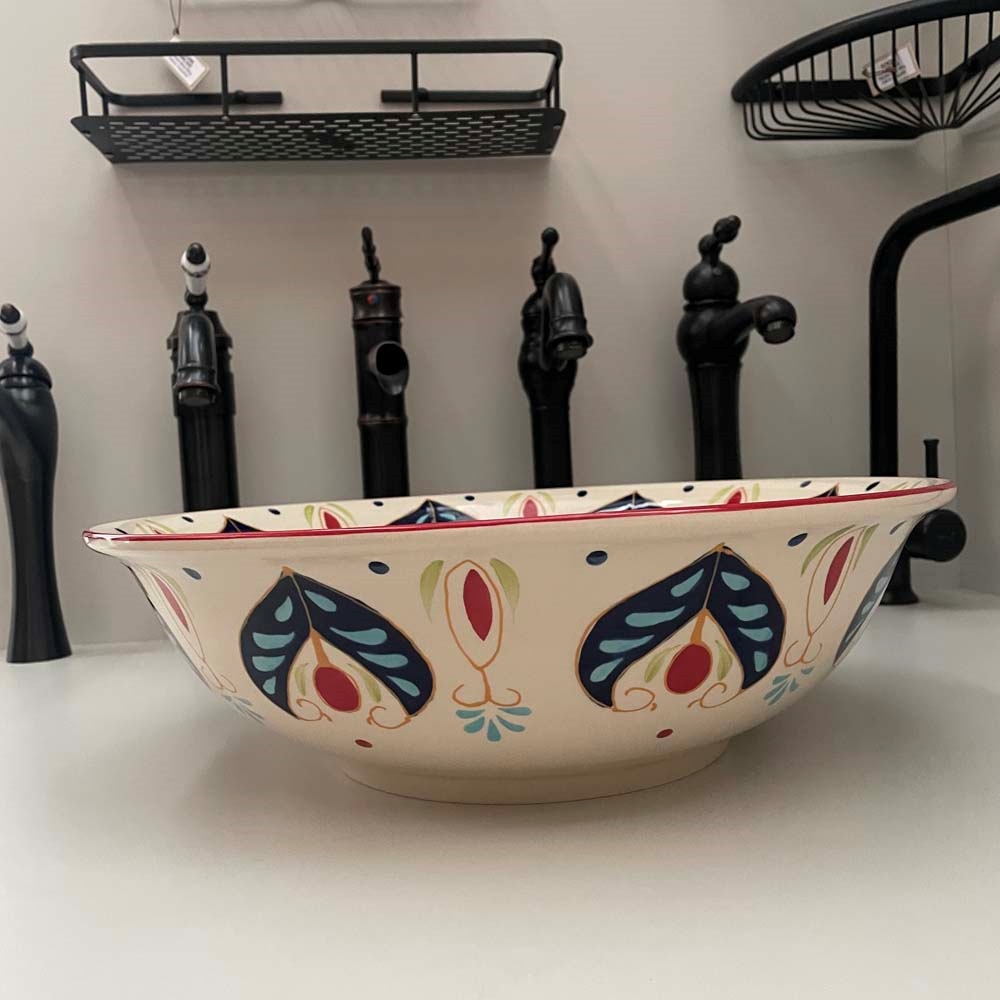 Ảnh công trình thực tế Chậu lavabo đặt bàn Kanly sứ mỹ thuật SU405