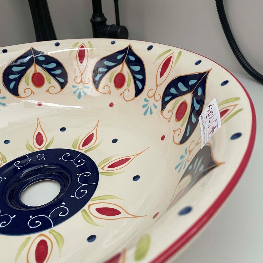 Ảnh công trình thực tế Chậu lavabo đặt bàn Kanly sứ mỹ thuật SU405