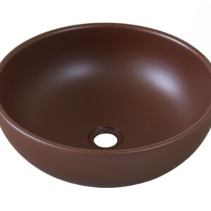 Chậu Lavabo Kanly SU511 Đặt Bàn Sứ Tròn Màu Nâu