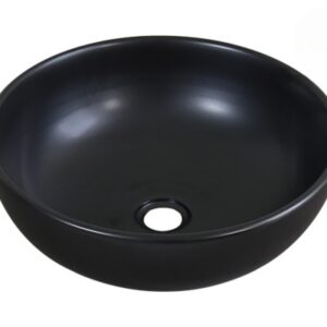 Chậu Lavabo Kanly SU512 Đặt Bàn Sứ Tròn Màu Đen