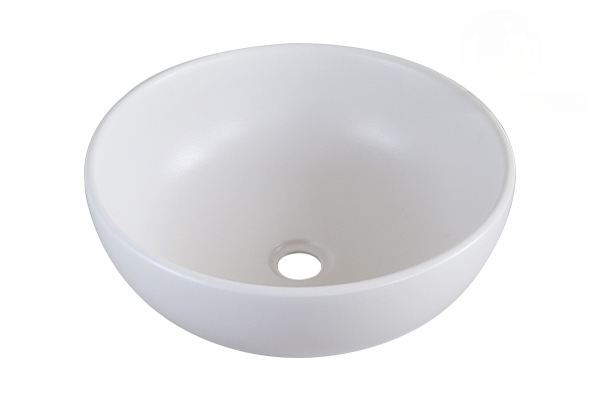 Chậu Lavabo Kanly SU513 Đặt Bàn Sứ Tròn Màu Trắng