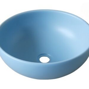 Chậu Lavabo Kanly SU515 Đặt Bàn Sứ Tròn Màu Xanh