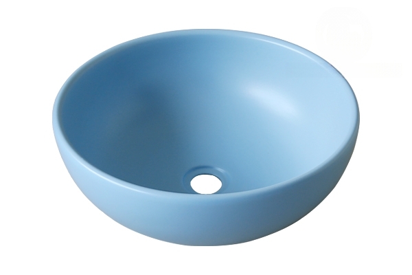 Chậu Lavabo Kanly SU515 Đặt Bàn Sứ Tròn Màu Xanh