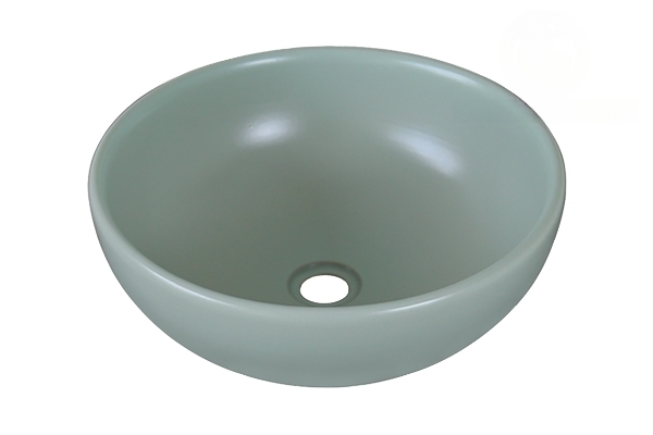 Chậu Lavabo Kanly SU516 Đặt Bàn Sứ Tròn Màu Xanh Ngọc