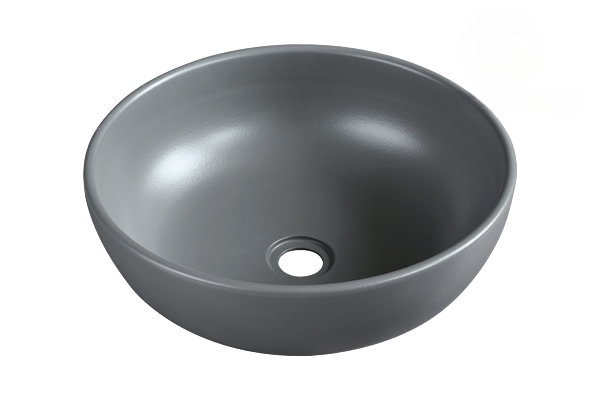 Chậu Lavabo Kanly SU517 Đặt Bàn Sứ Tròn Màu Xám