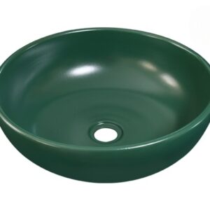 Chậu Lavabo Kanly SU519 Đặt Bàn Sứ Tròn Màu Xanh Lá