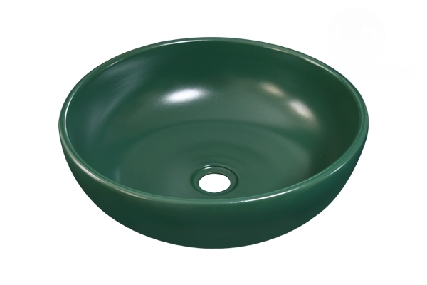Chậu Lavabo Kanly SU519 Đặt Bàn Sứ Tròn Màu Xanh Lá