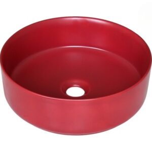 Chậu Lavabo Kanly SU528 Đặt Bàn Sứ Tròn Màu Đỏ