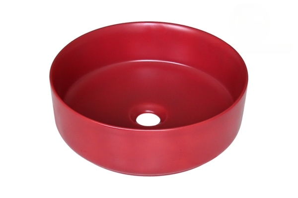 Chậu Lavabo Kanly SU528 Đặt Bàn Sứ Tròn Màu Đỏ
