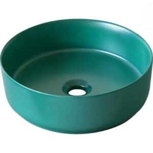 Chậu Lavabo Kanly SU529 Đặt Bàn Sứ Tròn Màu Xanh