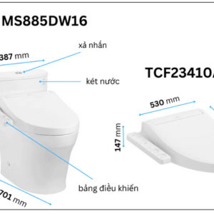 Ảnh công trình thực tế Bồn Cầu Điện Tử TOTO MS885DW16#XW Kèm Nắp Rửa Điện Tử WASHLET Dòng C2 – TCF23410AAA (220V)