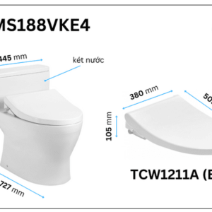 Ảnh công trình thực tế Bồn Cầu TOTO MS188VKE4#XW/T53P100VR 1 Khối Nắp Rửa Cơ TCW1211A