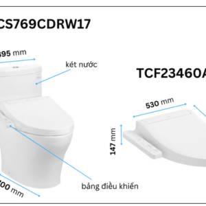 Ảnh công trình thực tế Bồn Cầu Điện Tử TOTO CS769CDRW17#XW Kèm Nắp Rửa Điện Tử WASHLET (Loại Giấu Dây) Dòng C2 – TCF23460AAA (220V)