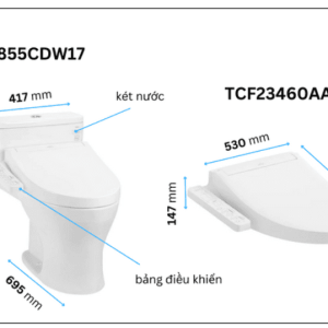 Ảnh công trình thực tế Bồn Cầu Điện Tử TOTO MS855CDW17#XW Kèm Nắp Rửa Điện Tử WASHLET (Loại Giấu Dây) Dòng C2 – TCF23460AAA (220V)