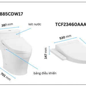 Ảnh công trình thực tế Bồn Cầu Điện Tử TOTO MS885CDW17#XW Kèm Nắp Rửa Điện Tử WASHLET (Loại Giấu Dây) Dòng C2 – TCF23460AAA (220V)