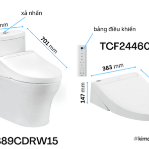 Ảnh công trình thực tế Bồn Cầu Điện Tử TOTO MS889CDRW15#XW Kèm Nắp Rửa Điện Tử WASHLET Dòng C5 – TCF24460AAA (220V)