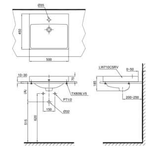 Ảnh công trình thực tế Chậu Rửa Mặt TOTO LT710CSR#XW Đặt Bàn