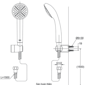 Alternative view of Tay Sen Tắm TOTO DGH104ZR