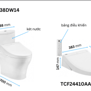 Ảnh công trình thực tế Bồn Cầu Điện Tử TOTO CS838DW14#XW Kèm Nắp Rửa Điện Tử WASHLET Dòng C5 – TCF24410AAA (220V)